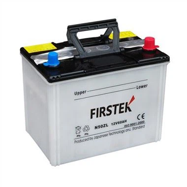 N50ZL 12V 60AH JIS ڈرائی چارجڈ کار بیٹری